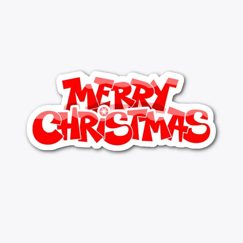 Typical Merry Christmas Die Cut Sticker